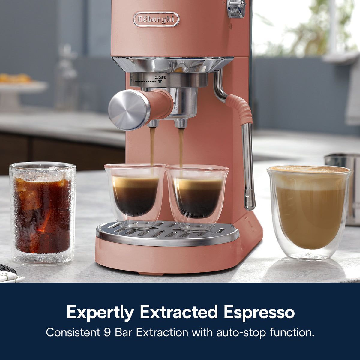 De'Longhi - Dedica Duo Espresso Machine - Rose