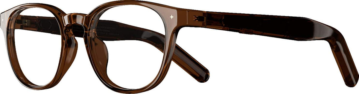 VONDER - BASEL AI Smart Glasses that Translate, Call & Remember, 16h+ Battery, Premium Audio, Privacy-First, Clear Lenses - Whiskey
