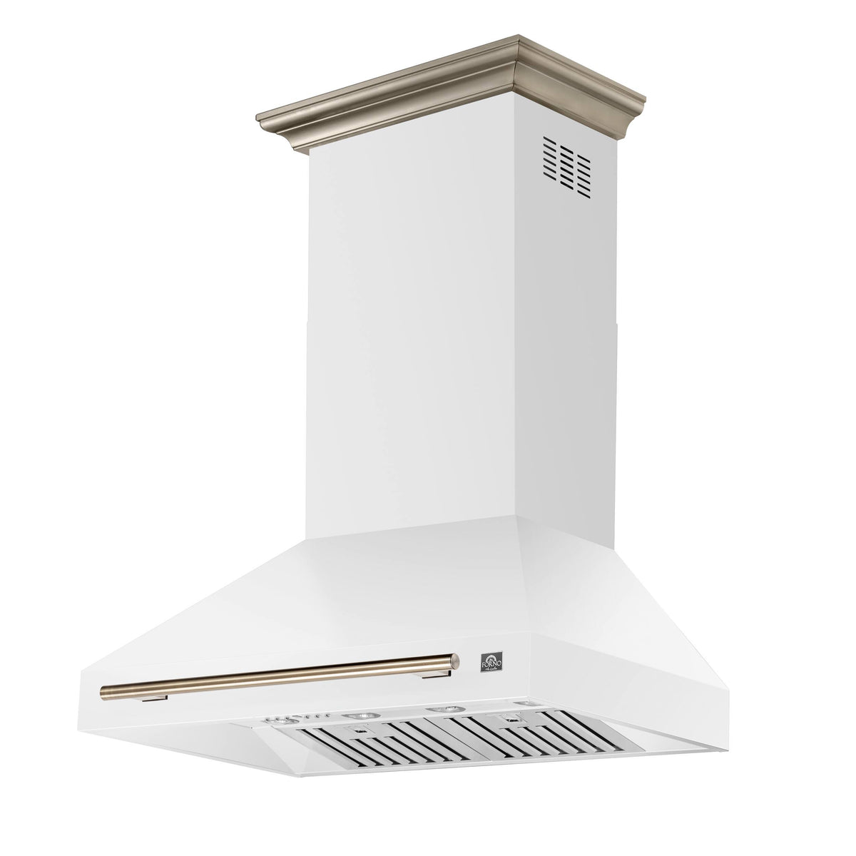 Forno Appliances - 36 inches - Externally Vented & Recirculating - Wall Range Hood - White
