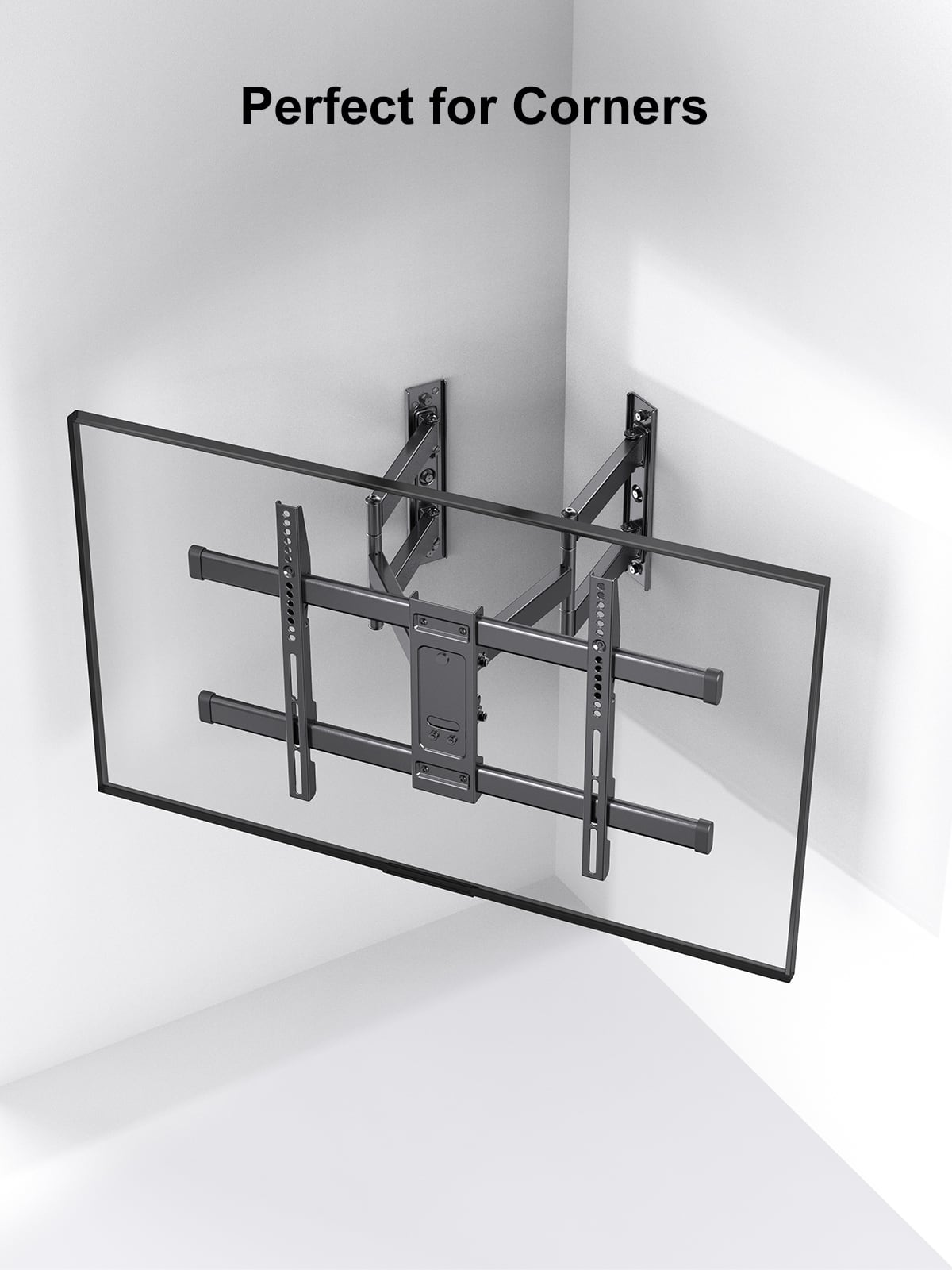 ErgoAV - 40″-65″ Corner TV Mount - Black