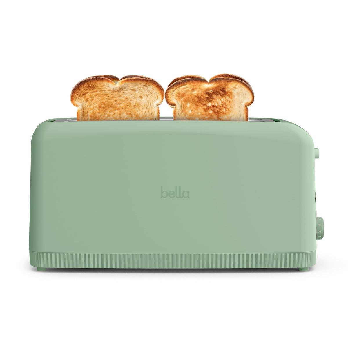 Bella - Fits-anywhere Kitchenware: 4-Slice Slim Toaster with Long Wide Slots - Seaglass