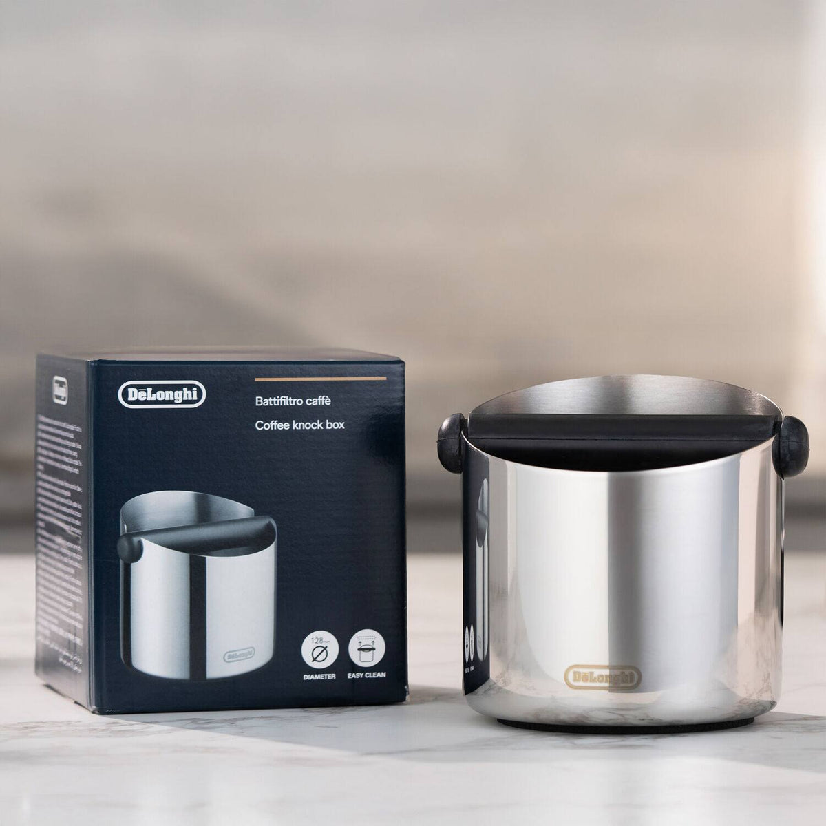 De'Longhi - Coffee Knock Box - Stainless Steel