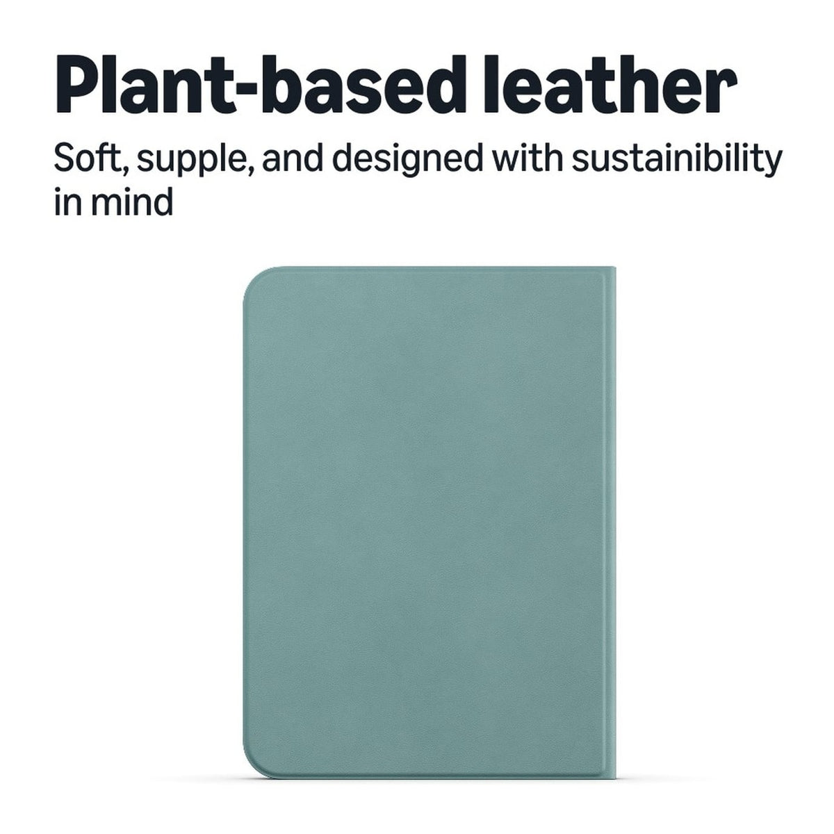 All-New Amazon Kindle Aluminum Slim Cover w/ Magnetic Attach, Lightweight, Foldable Protective Case, Plant-Based Leather - Seaglass Green