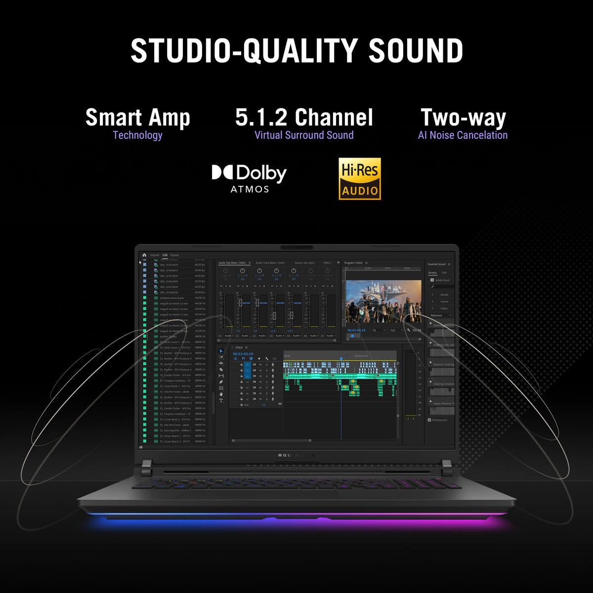 ASUS - ROG Strix SCAR 18 18" 4K 240Hz Gaming Laptop - Intel Core Ultra 9 HX Plus - 32GB RAM - NVIDIA GeForce RTX 5080 - 1TB SSD - Off Black