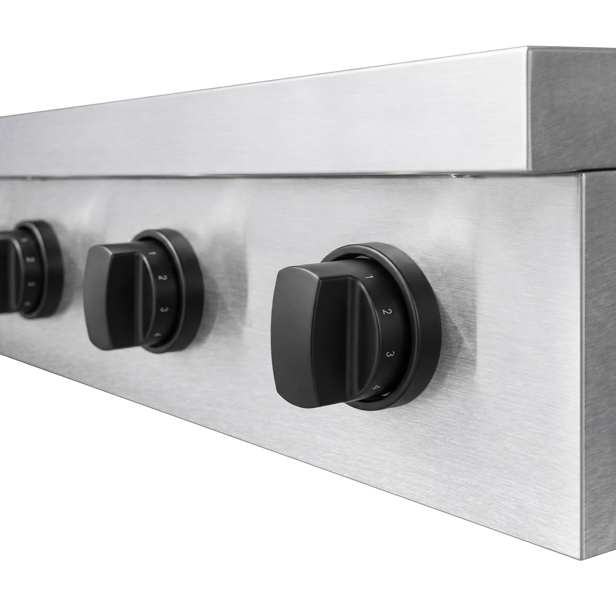 ZLINE - Autograph 36 in. Paramount Built-in Induction Rangetop with 5 Element Cooktop in Satin Steel & Matte Black Accents - Satin Stainless Steel