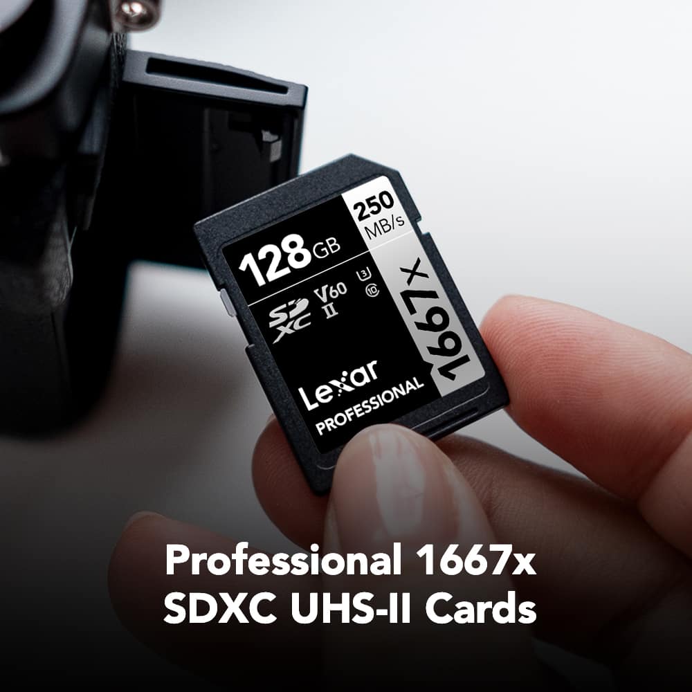 Lexar - Professional SDXC 1667X UHS-II, V60 128 GB
