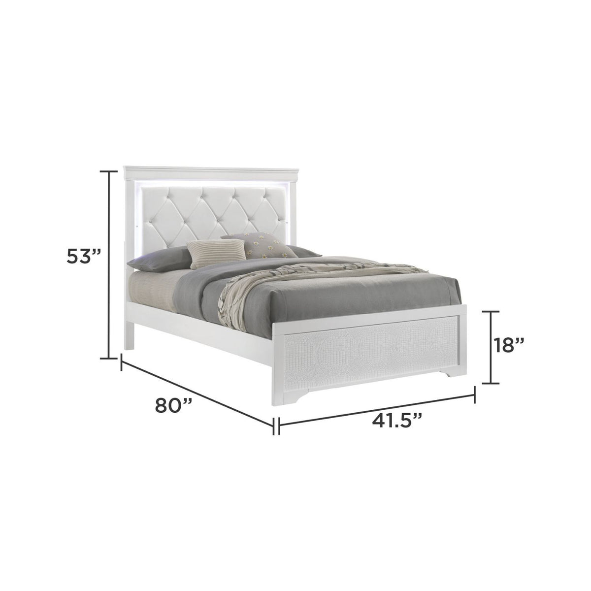 Blaze - Cama con cabecero LED