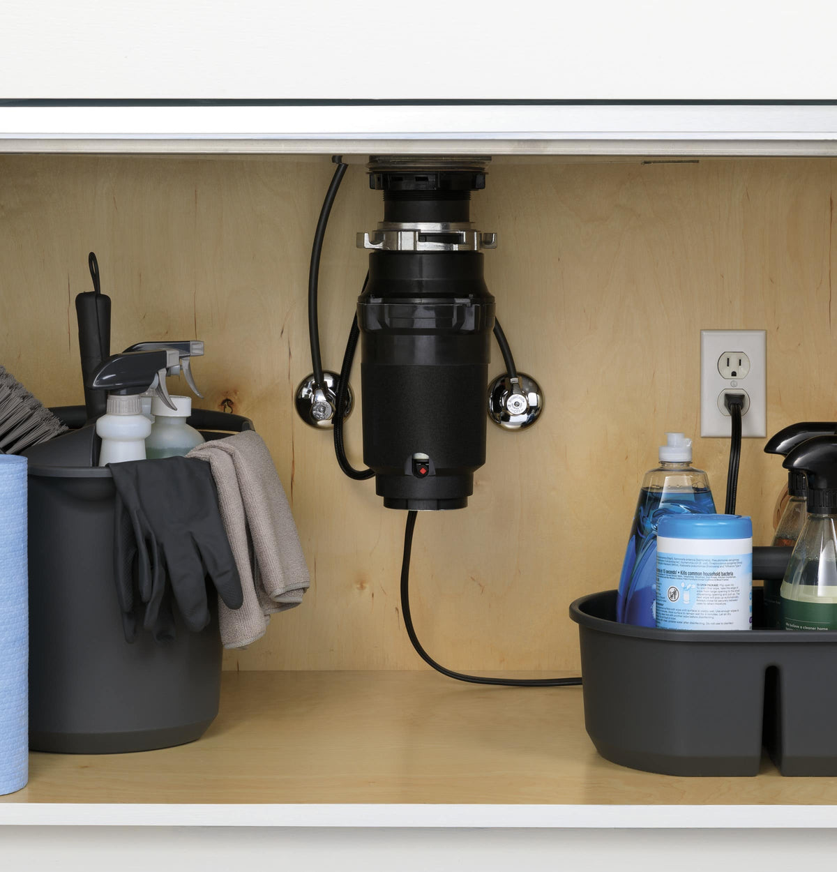GE - 1/3 HP Continuous Feed Garbage Disposer - Black