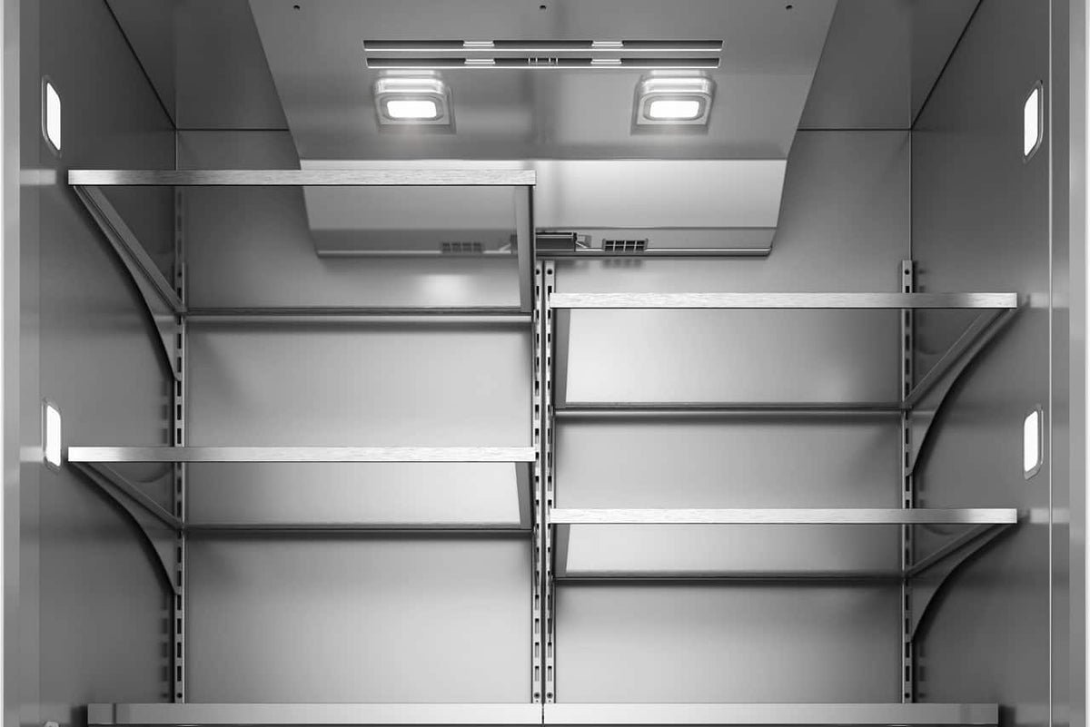 KitchenAid - 36 in. Wide 20.8 cu. ft. Built-In Bottom Mount Refrigerator with Platinum Interior - Stainless Steel