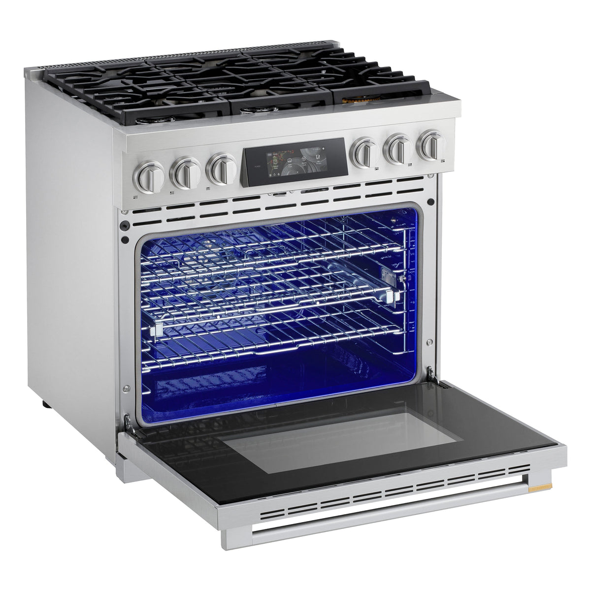 LG - SIGNATURE 36-in Wide 6.3 Cu. Ft. Slide-In Gas True Convect Pro Range with 6 Burners, AirFry, and UltraHeat 23K Burner - Stainless Steel