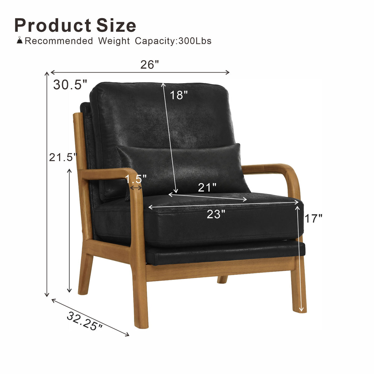 Sillón compacto de diseño para sala de estar