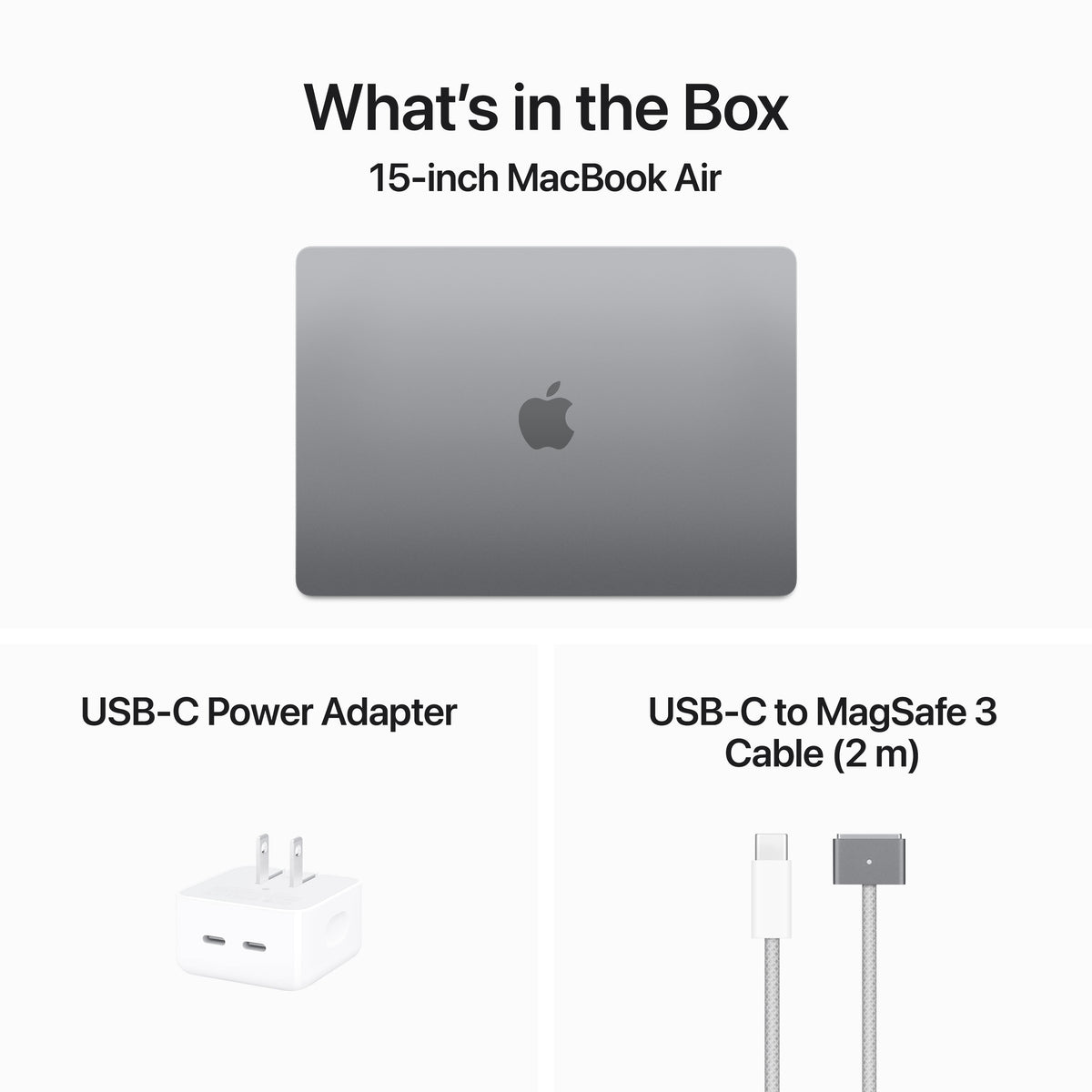 Apple - Geek Squad Certified Refurbished MacBook Air 15-inch Apple M3 chip Built for Apple Intelligence- 16GB Memory - 256GB SSD - Space Gray