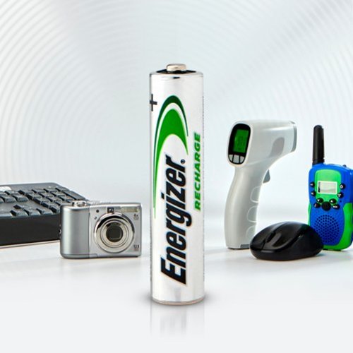 Energizer - Rechargeable AAA Batteries (4 Pack) 800 mAh Triple A Batteries