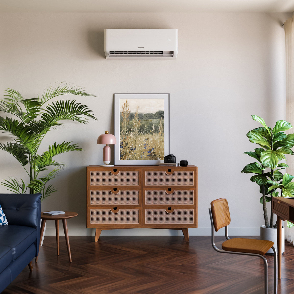 Keystone - Summit 230V 400 Sq. Ft. 9,000 BTU Smart Mini Split Air Conditioner 10,000 BTU Heater - White
