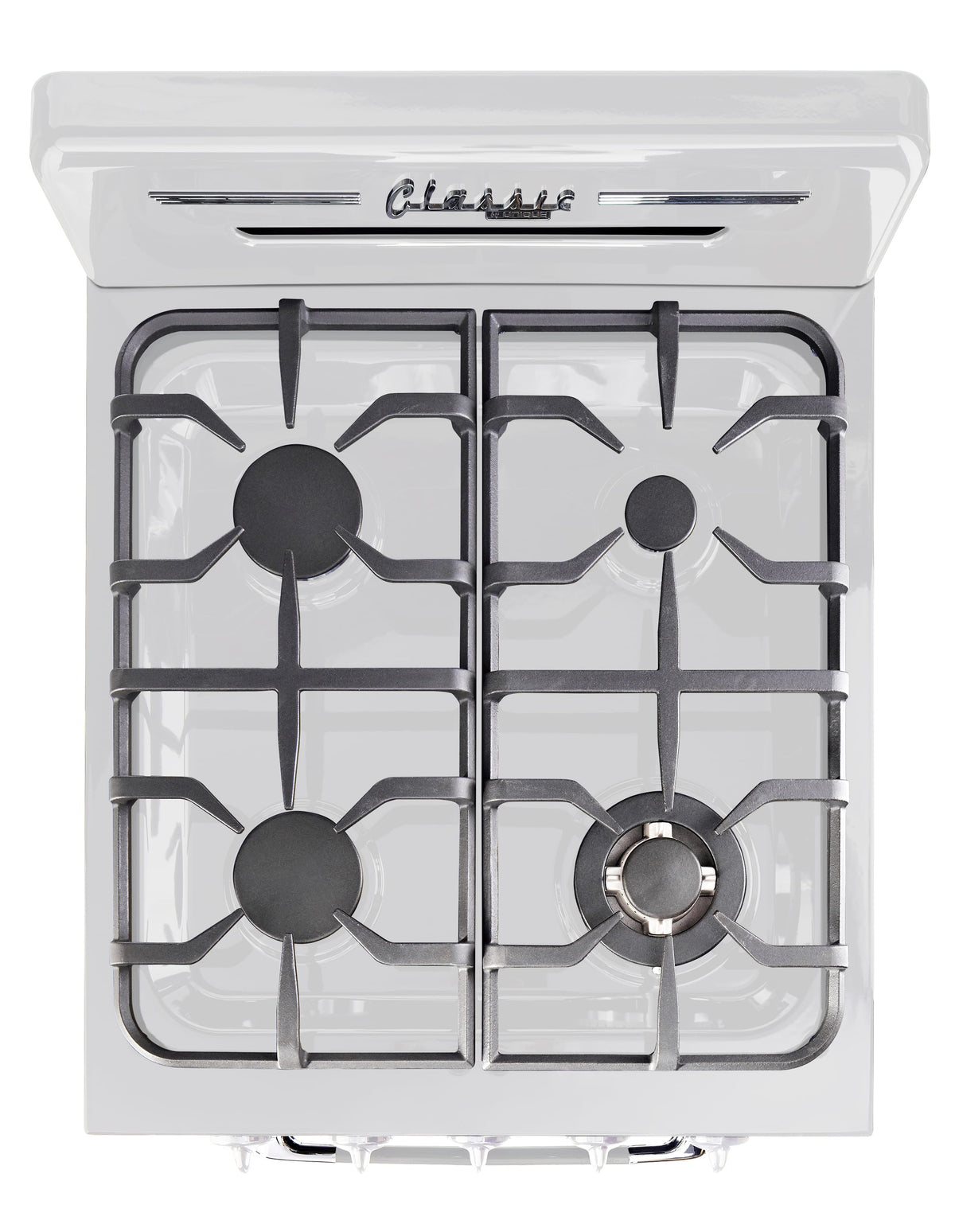 Unique Appliances - 24 in. Wide 4 burner Classic Retro 2.9 Cu. Ft. Propane Range w/ Battery Ignition - Marshmallow White