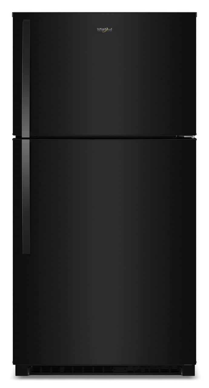 Whirlpool - 33 in. Wide 21.3 cu. ft. Top-Freezer Refrigerator with Total Coverage Cooling - Black