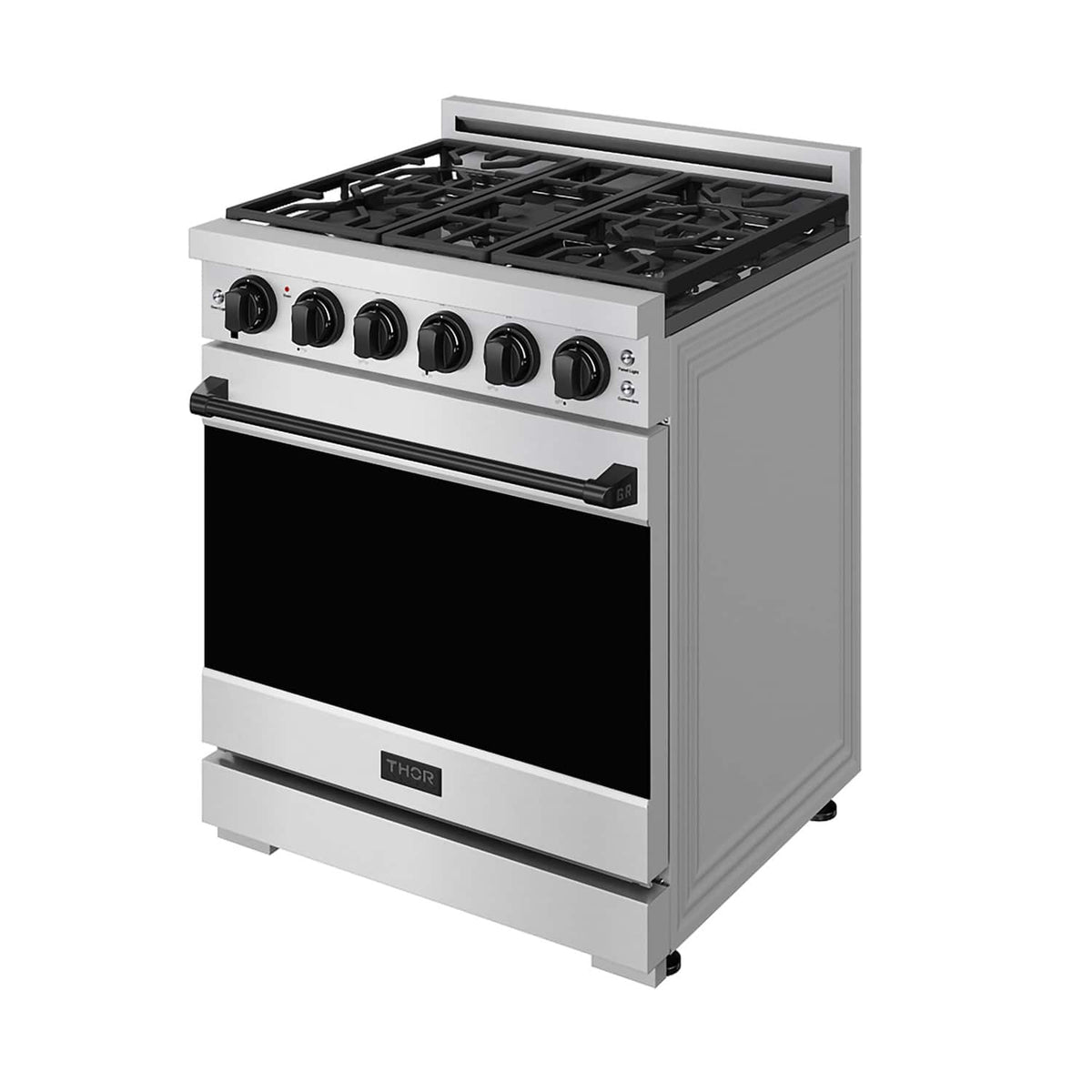 Gordon Ramsay Series by Thor Kitchen 4.55 Cu. Ft Freestanding Liquid Propane Gas Range with Black Hardware - Stainless Steel