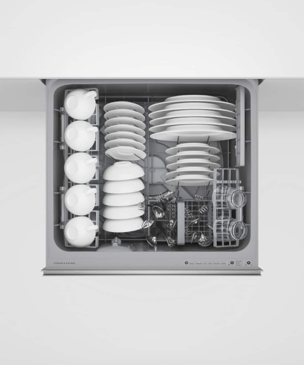 Fisher & Paykel - Top Control Stainless Steel Built-in Single DishDrawer with 44 dBA - Stainless Steel