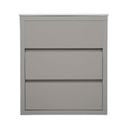 Freestanding Bathroom Vanity With Ceramic Sink, 2 Full Extension Drawers