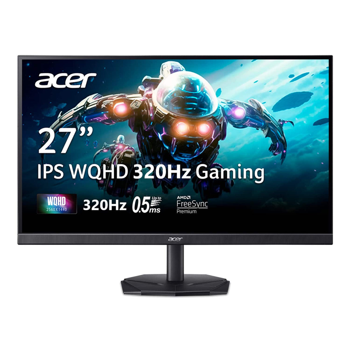 Acer - Nitro 27” LCD WQHD 320Hz 0.5ms FreeSync Premium IPS Gaming Monitor with HDR (Display Port, HDMI) - Black