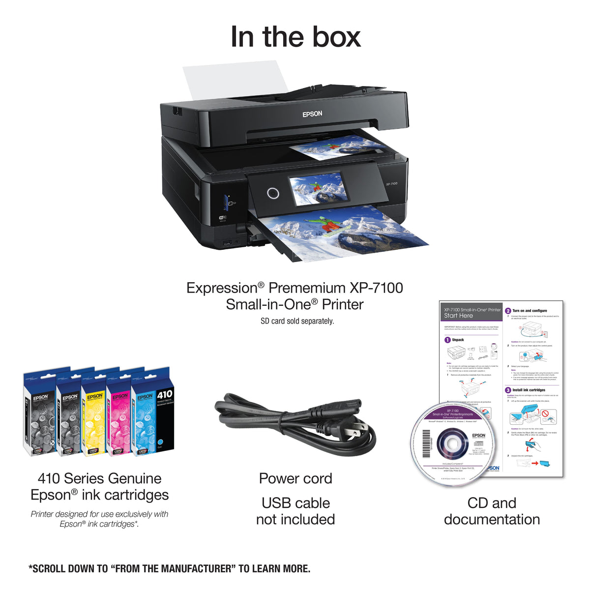 Epson - Expression Premium XP-7100 Wireless All-In-One Inkjet Printer - Black