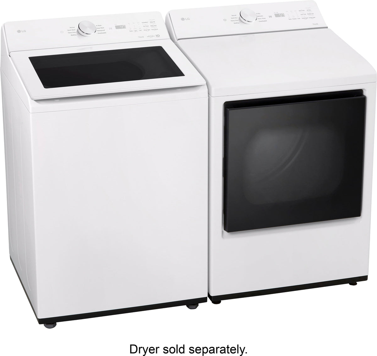 LG - 4.8 Cu. Ft. High-Efficiency Smart Top Load Washer with EasyUnload - Alpine White