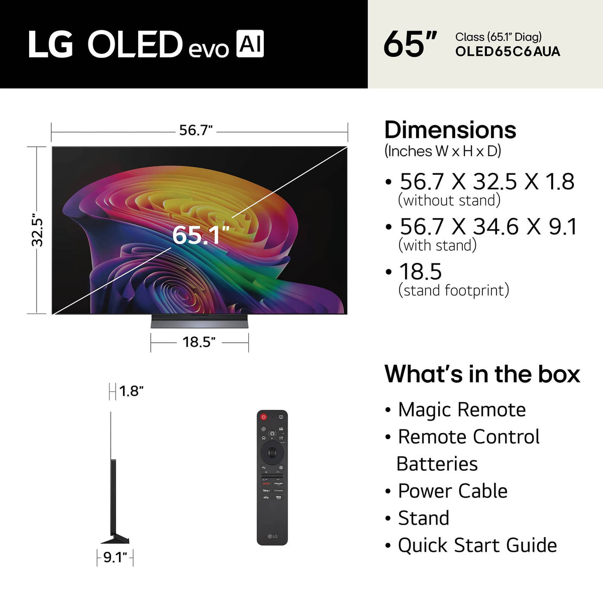 LG - 55" Class C6 OLED evo AI 4K Smart webOS TV with Perfect Black, Perfect Color and Brightness Booster (2026)