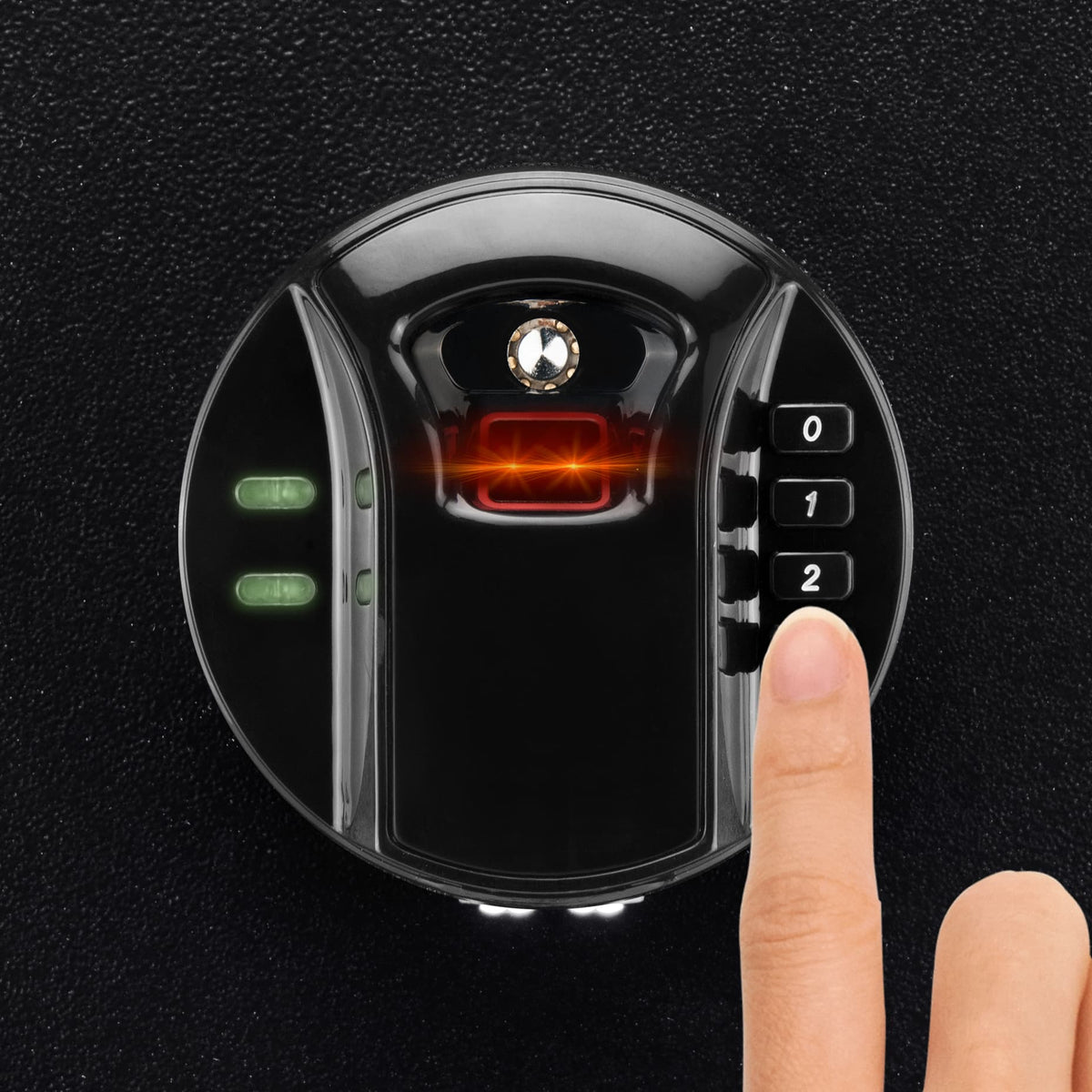 Barska - Large Biometric Fingerprint Keypad Security Home Safe 1.94 Cu Ft - Black