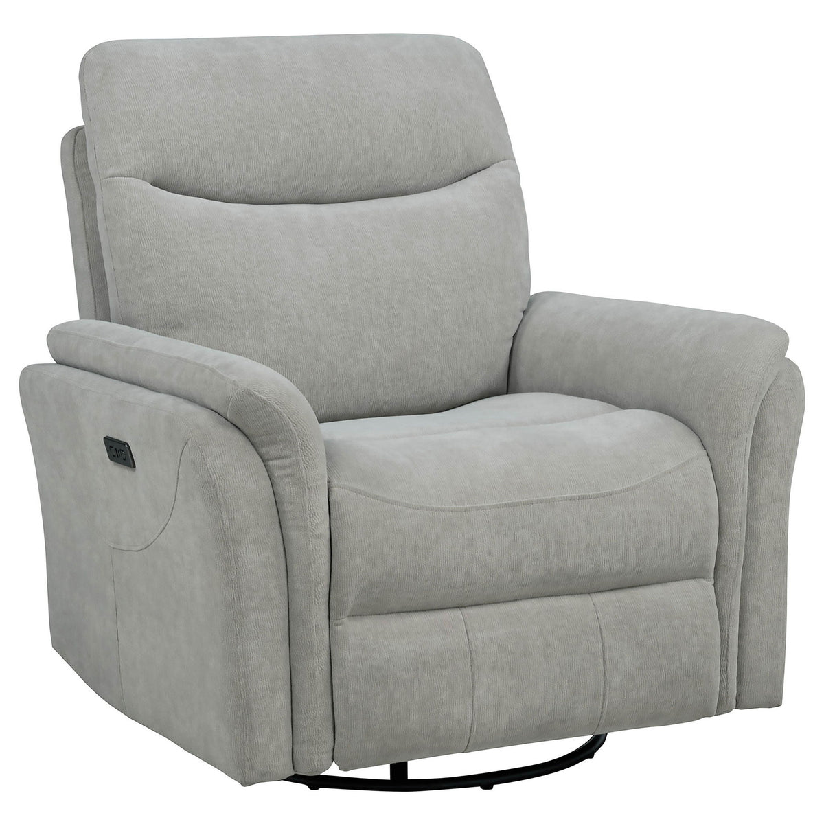 Beacon - Sillón reclinable giratorio con carga USB y reclinación ajustable