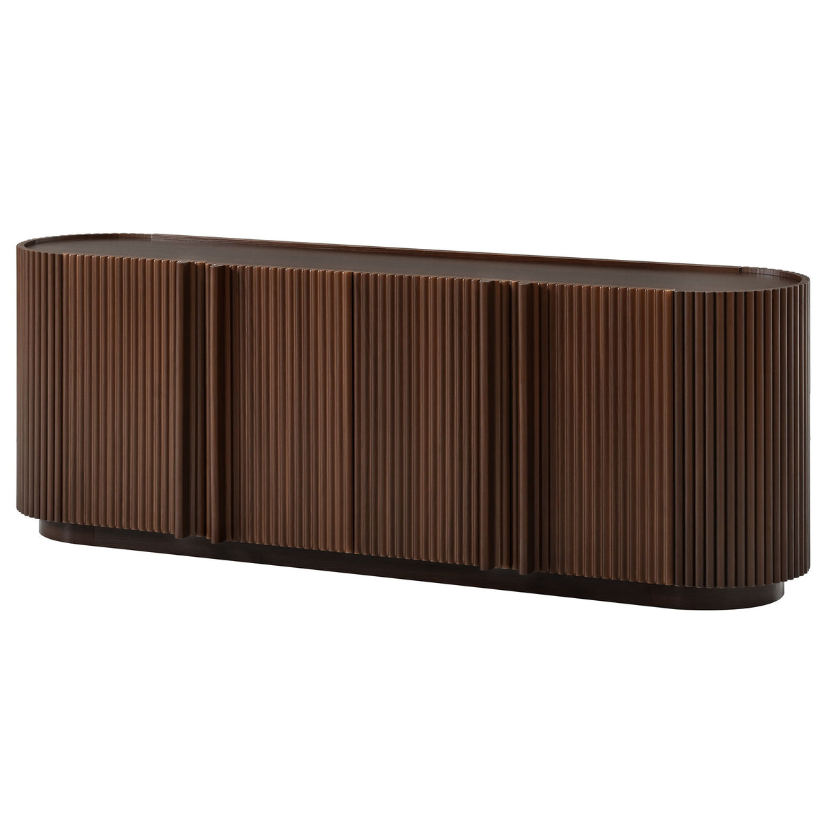 Mueble para TV con puerta de estilo tambor estriado