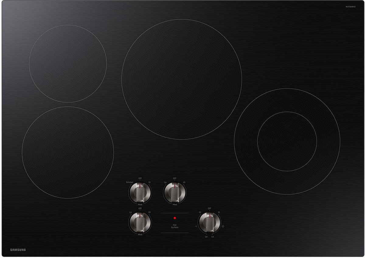 Samsung - 30" Built-In Electric Cooktop with 4 Burners and ENERGY STAR Certified - Black