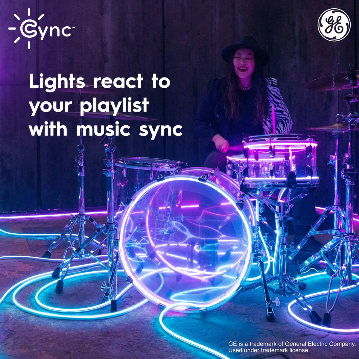 Cync - Dynamic Effects LED Neon Shape Rope Light, Color Changing, 10ft - Full Color