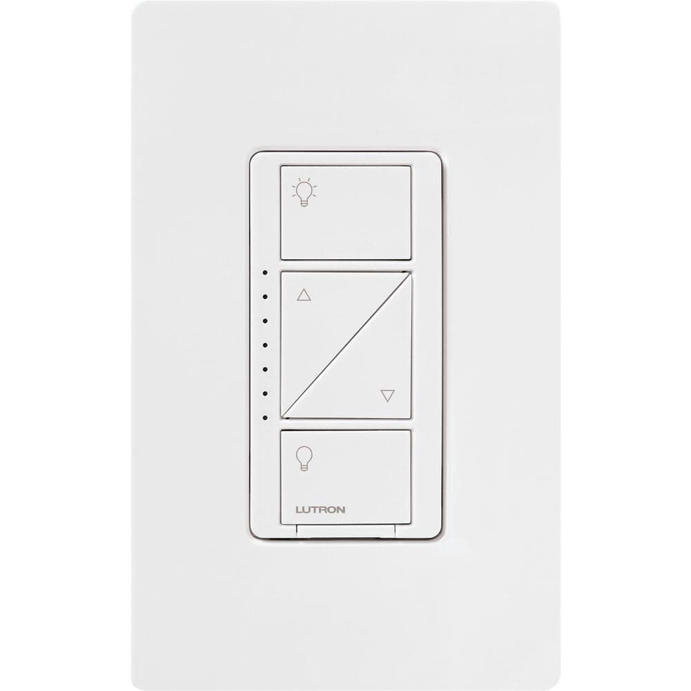 Lutron - Caseta Smart Dimmer Switch, 150W LED/600W Incandescent, for Wall and Ceiling Lights - White