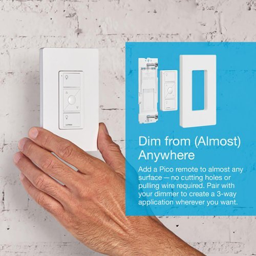 Lutron - Caseta Smart Dimmer Switch, 150W LED/600W Incandescent, for Wall and Ceiling Lights - White