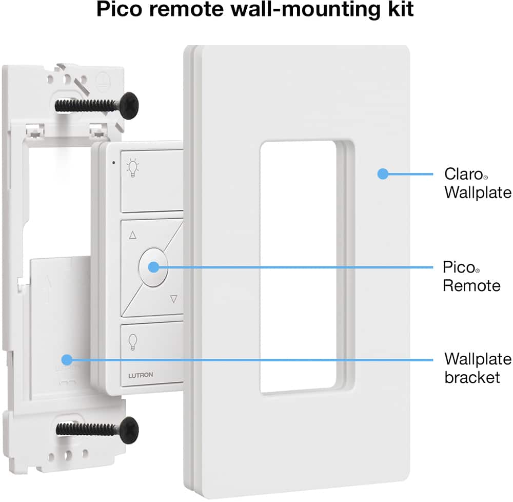 Lutron - Caseta Wireless Pico Wallplate Bracket - Clear