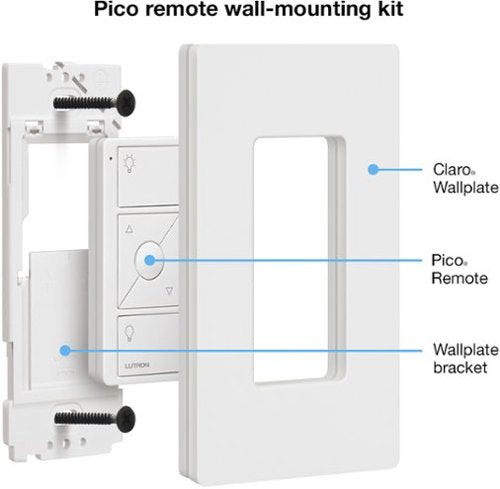 Lutron - Caseta Wireless Pico Wallplate Bracket - Clear