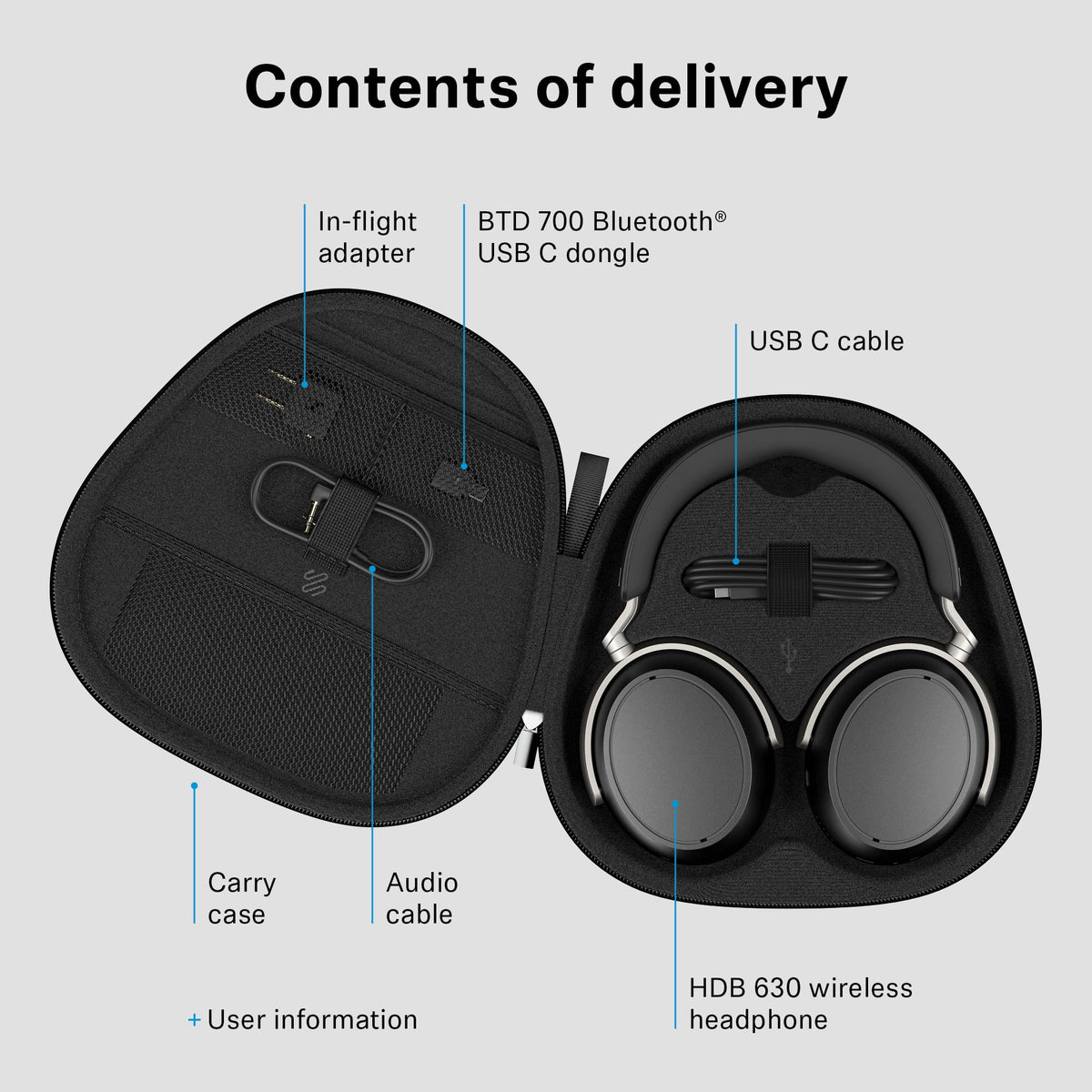 Sennheiser - HDB 630 Around-the-ear Bluetooth Wireless Headphones - Black