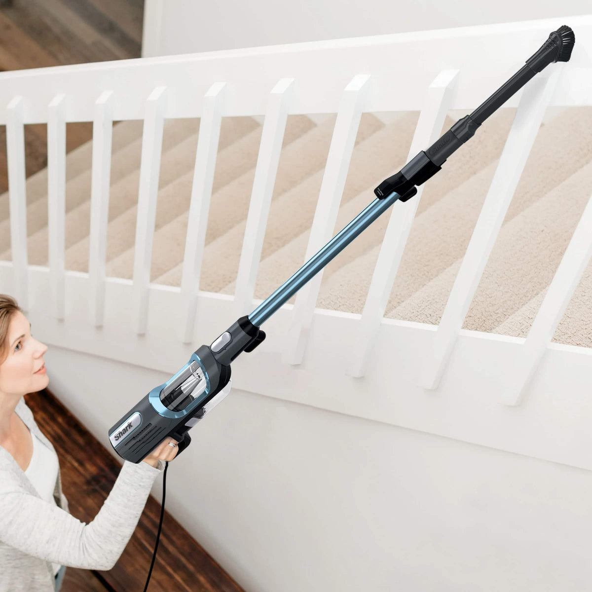 Shark - Refurbished Performance UltraLight Corded Stick Vacuum with DuoClean - Blue