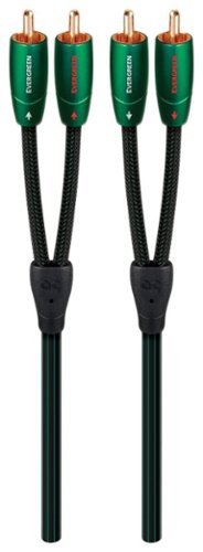 AudioQuest - Evergreen RCA > RCA 65.6' Analog Audio Interconnect Cable - Green on Black