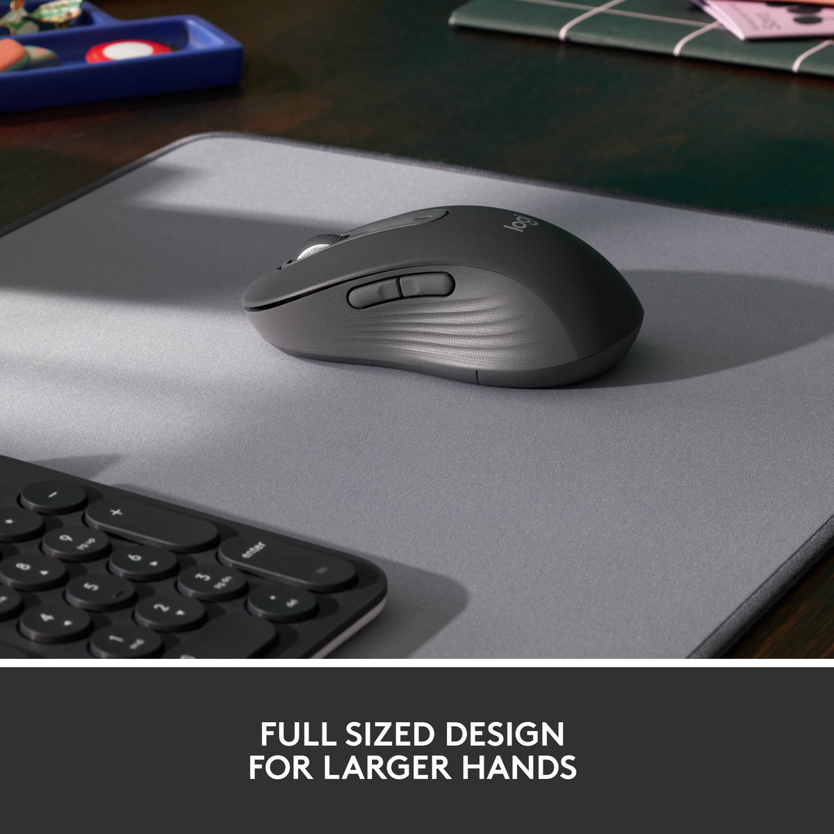 Logitech - Signature M650 L for Business Wireless Optical Mouse For Large Sized Hands - Wireless - Graphite
