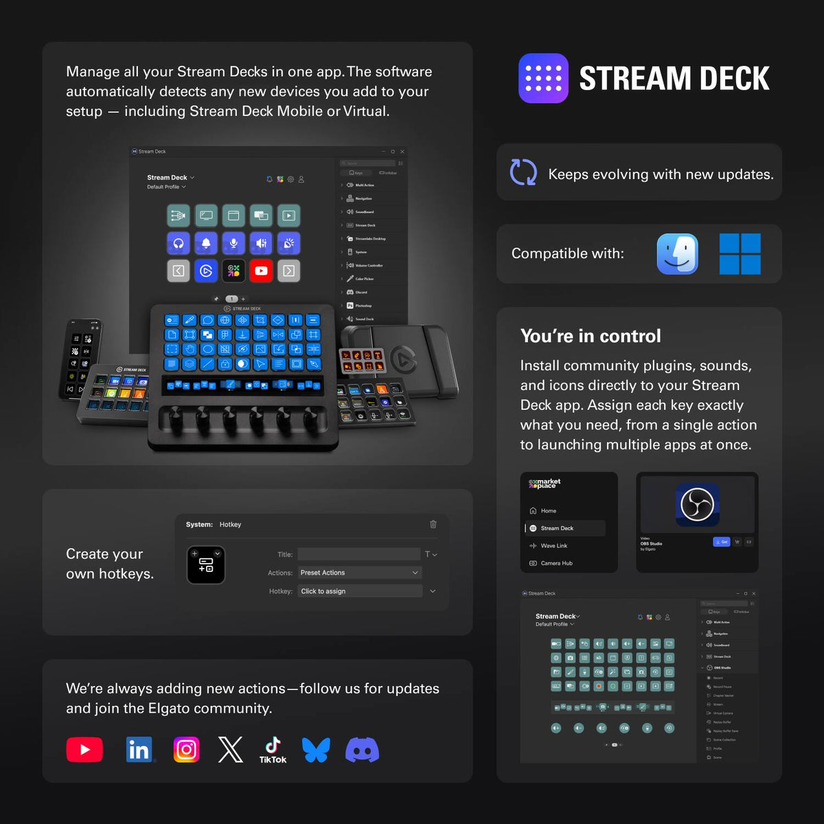 Elgato - Stream Deck + XL - Black