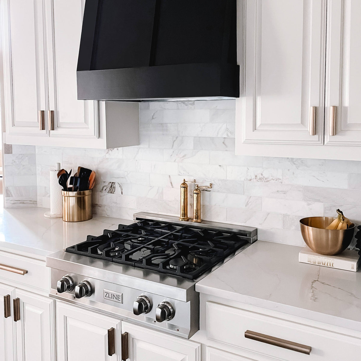 ZLINE - 30 in. Wide 4 Burner Legacy Gas Rangetop  and Porcelain Cooktop (RT30) - Stainless Steel