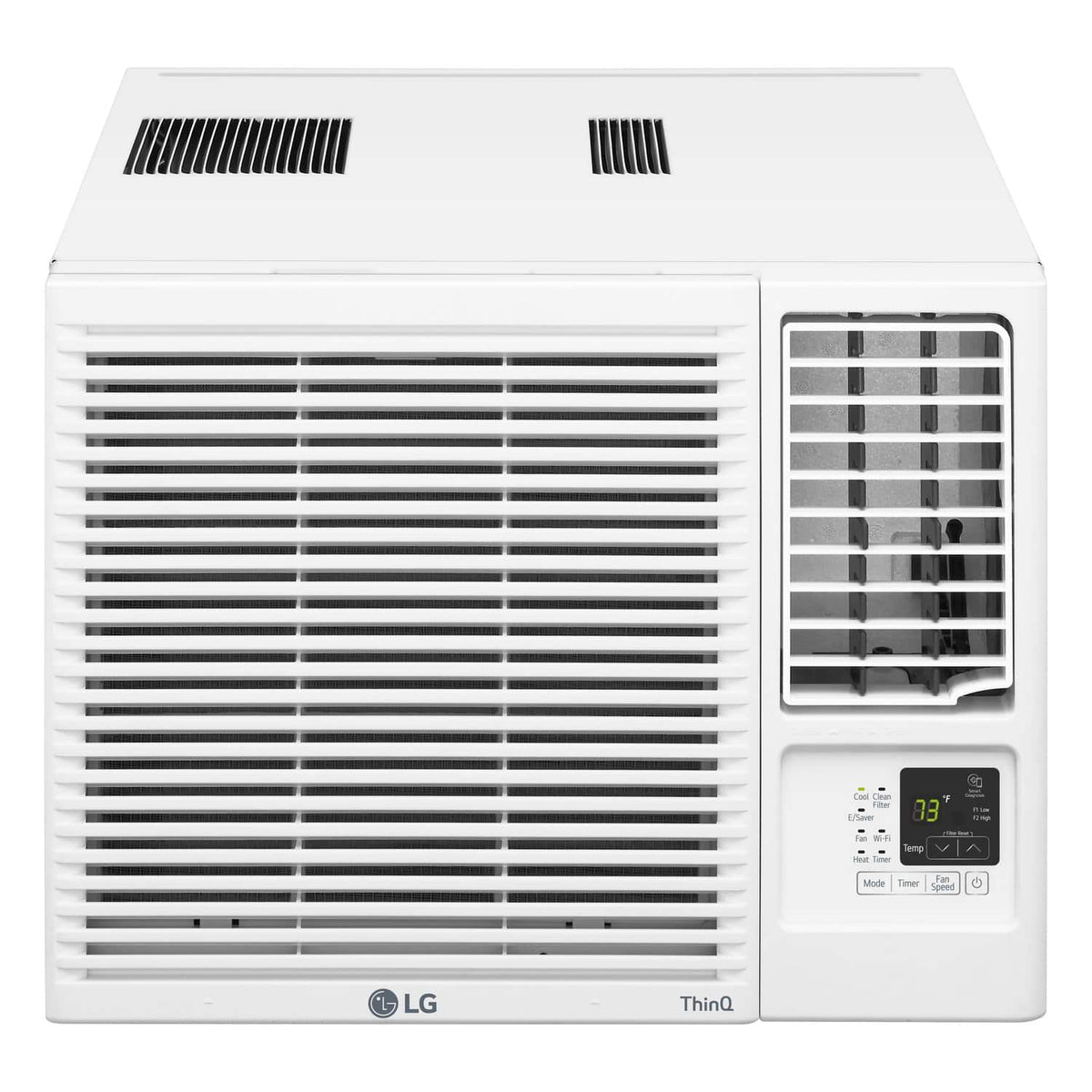 LG - 570 Sq. Ft. 12,200 BTU Window Air Conditioner with Supplemental Heat Function - White