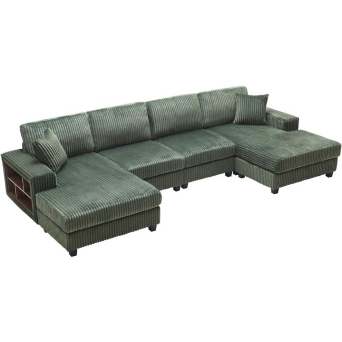Sofá convertible en forma de U, chaise longue grande de 4 plazas para salón