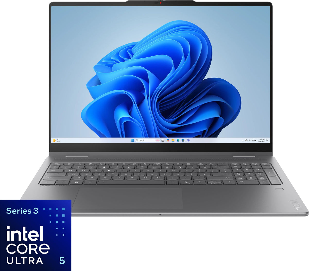 Lenovo - Yoga 7i 2-in-1 16" 2K OLED Touchscreen Laptop - Intel Core Ultra 5 Processor 322 2026 - 8GB Memory - 512GB Storage - Luna Grey