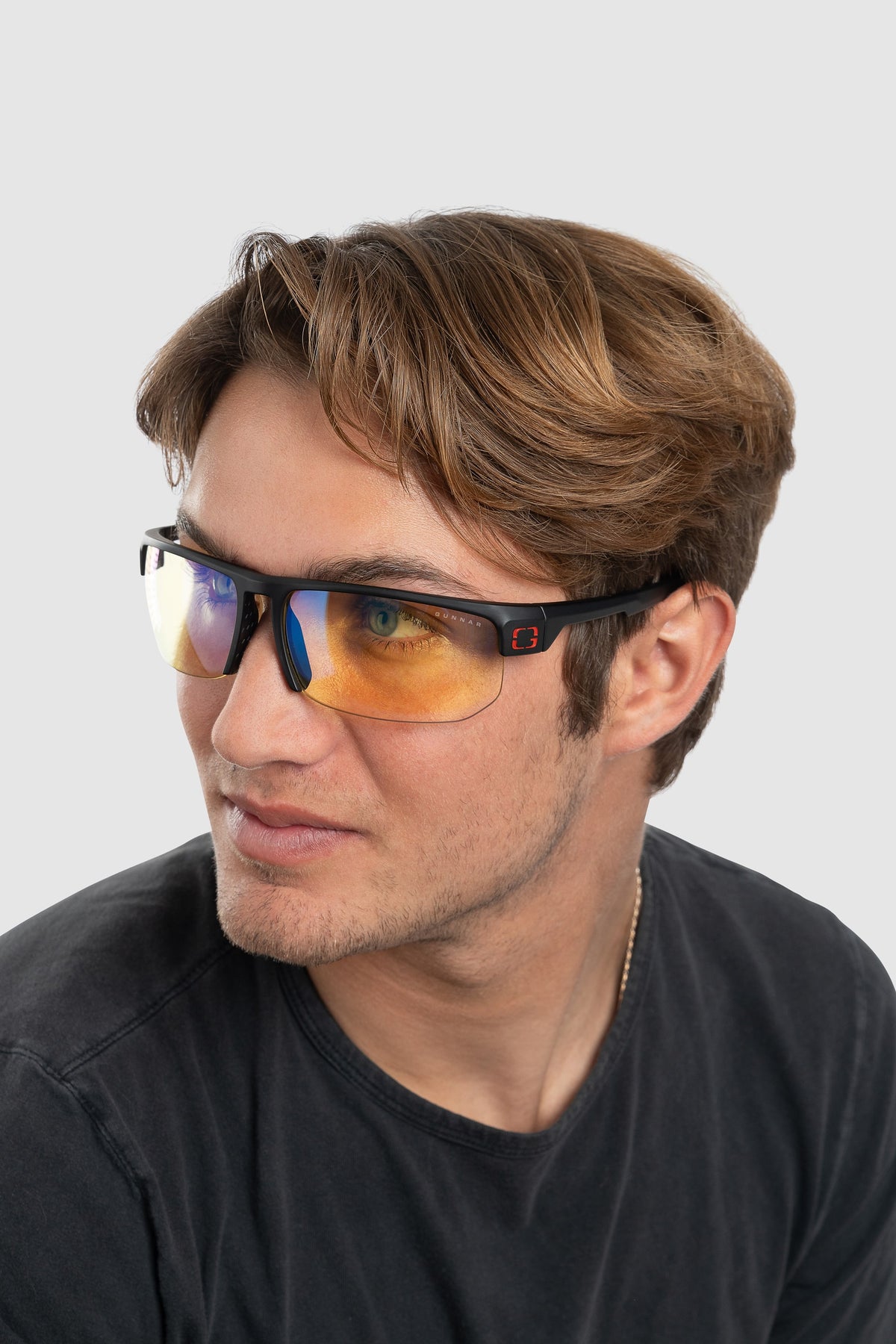GUNNAR - Torpedo Computer Glasses with Blue Light Reduction , Amber Lenses - Onyx