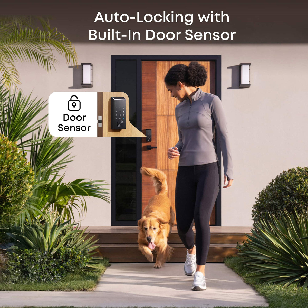 eufy - FamiLock E35 Thumb-Turn Smart Lock Deadbolt with Palm Scan for keyless entry (Compatible with Smart Devices) - Black