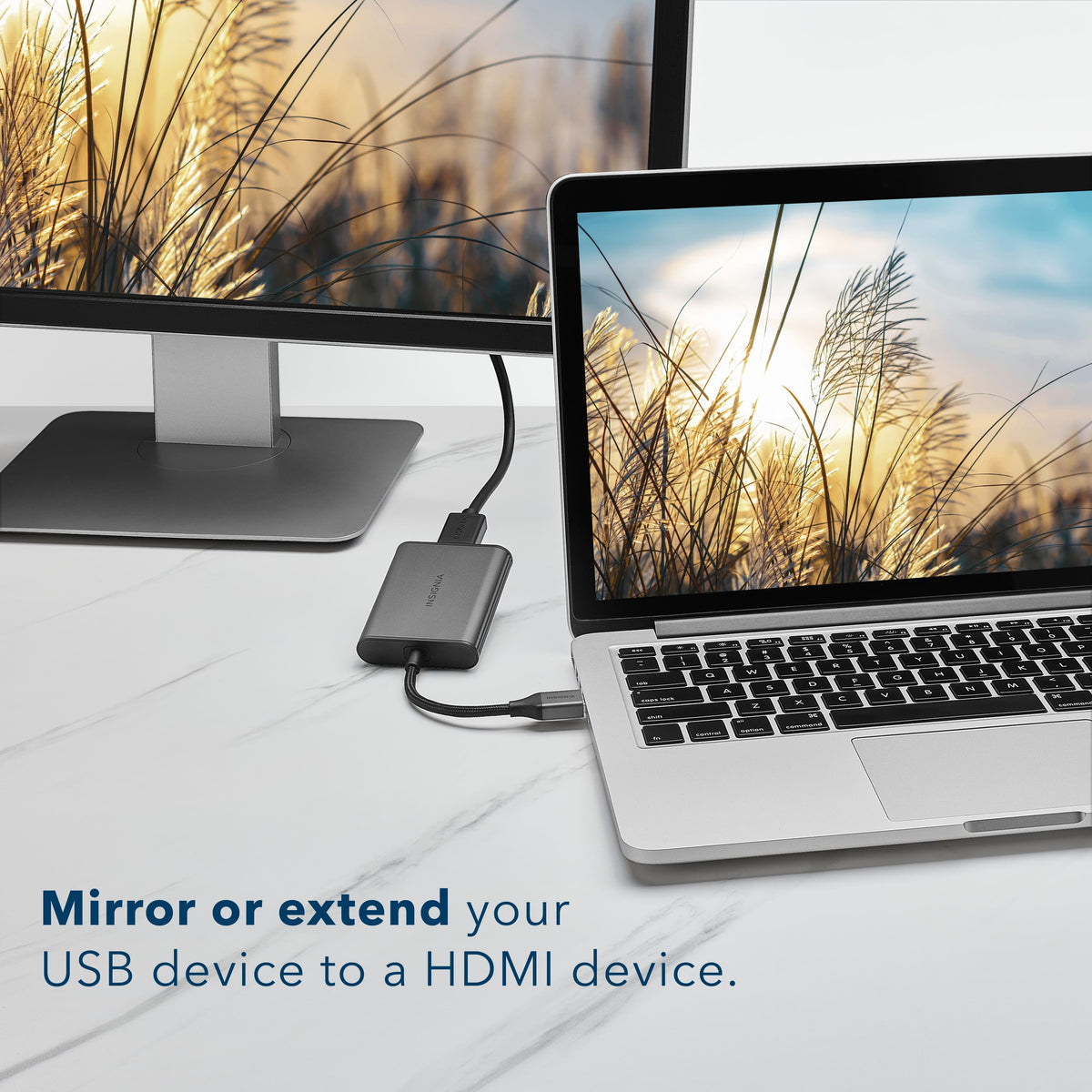 Insignia™ - USB to HDMI Adapter - Black