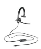 Logitech - H650e Mono Wired On-ear Headset - Black