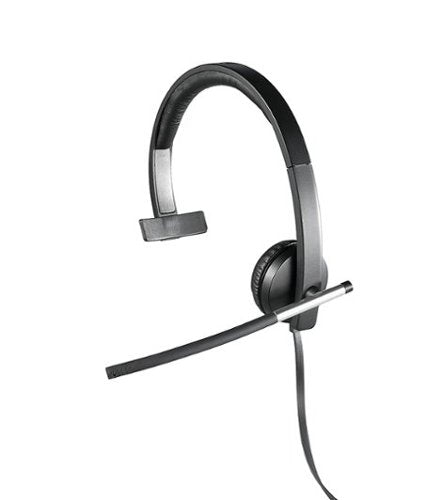 Logitech - H650e Mono Wired On-ear Headset - Black